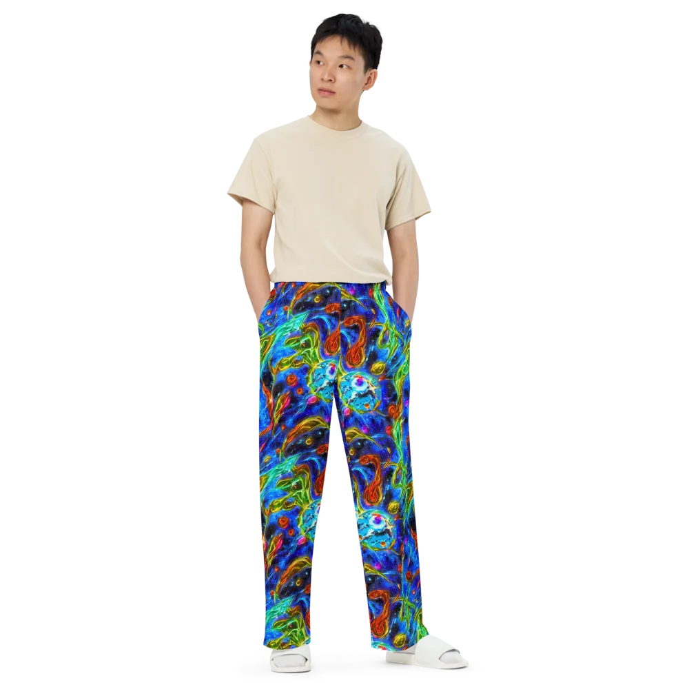 The Cobalt Spiral on Wide-Leg Pants — Front
