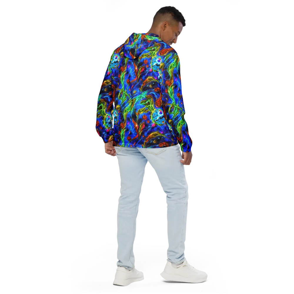 The Cobalt Spiral on Men's Windbreaker — Back