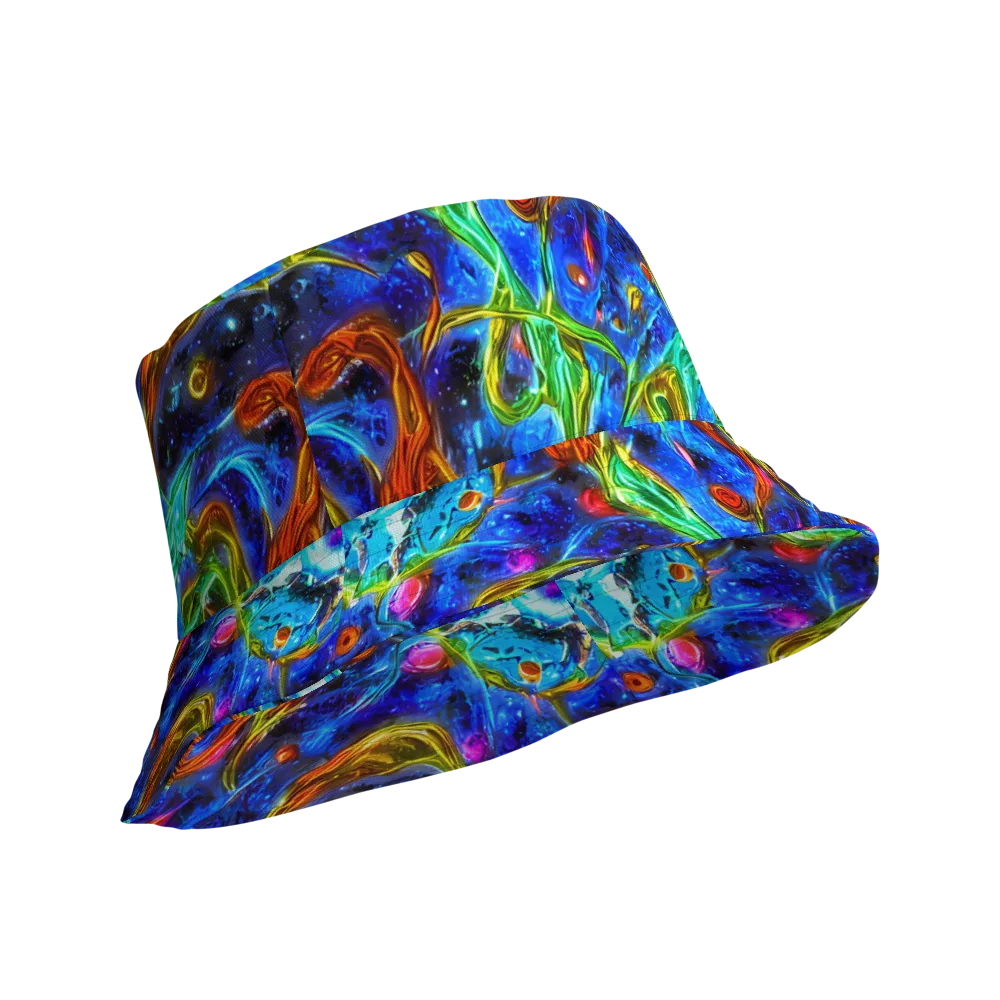 The Cobalt Spiral on Reversible Bucket Hat — Product details Outside