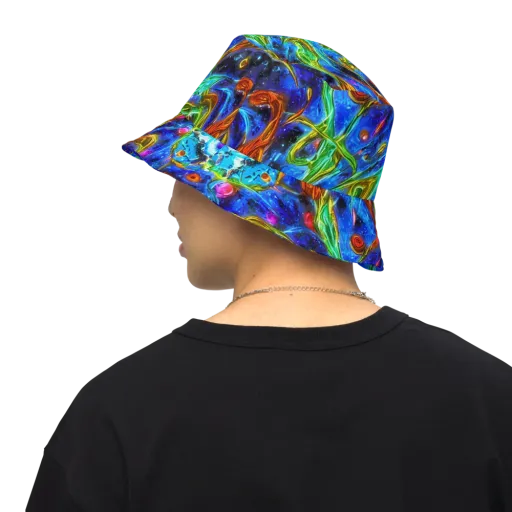 The Cobalt Spiral on a Reversible Bucket Hat