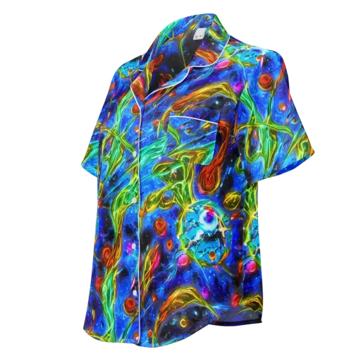 The Cobalt Spiral on a Women's Short Sleeve Pajama Top