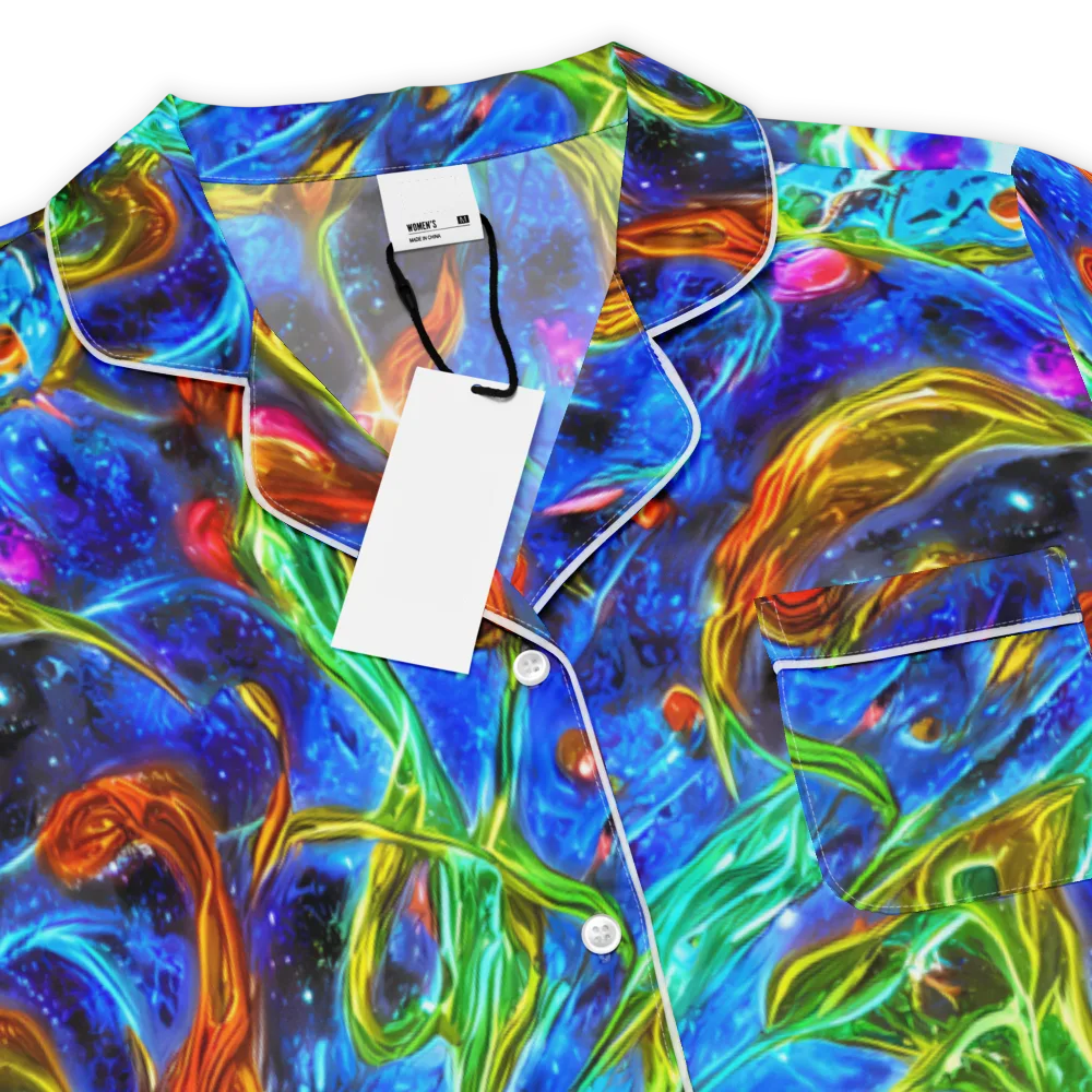 The Cobalt Spiral on Women's Short Sleeve Pajama Top — Product details