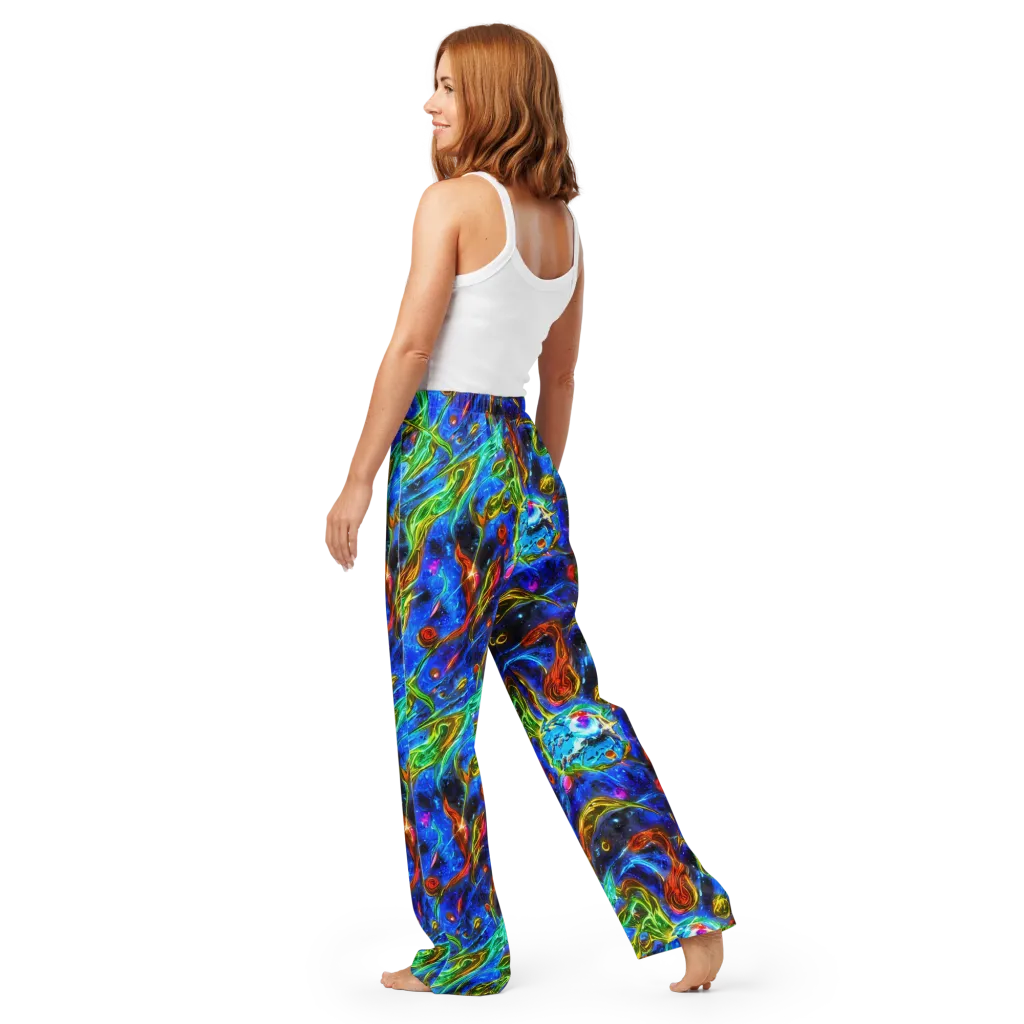 The Cobalt Spiral on Women's Pajama Pants — Back