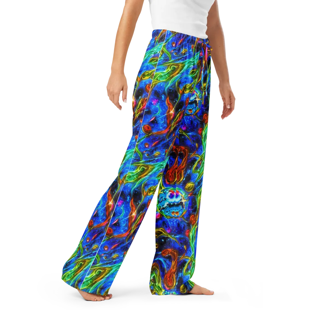 The Cobalt Spiral on Women's Pajama Pants — Right Front