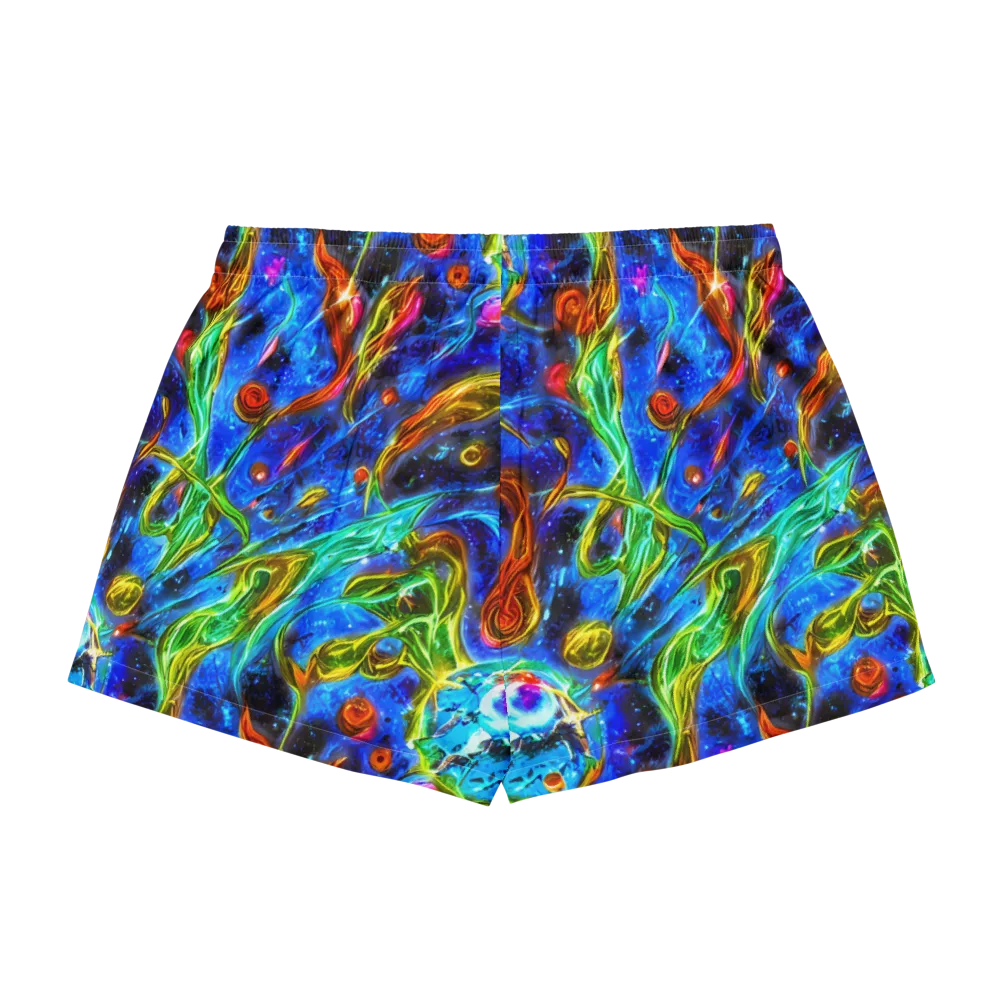 The Cobalt Spiral on Women's Pajama Shorts — Back