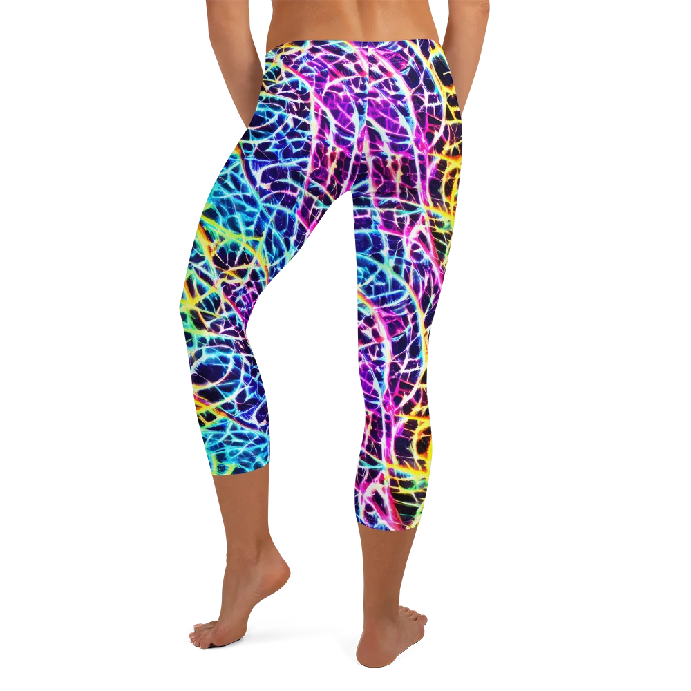 Voltage Web on Capri Leggings — Back