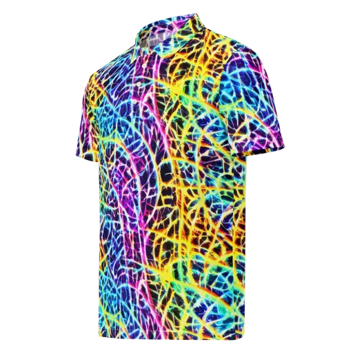 Voltage Web on a Men's Slim Fit Polo Shirt