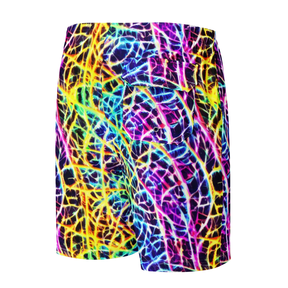 Voltage Web on Men's Board Shorts — Back