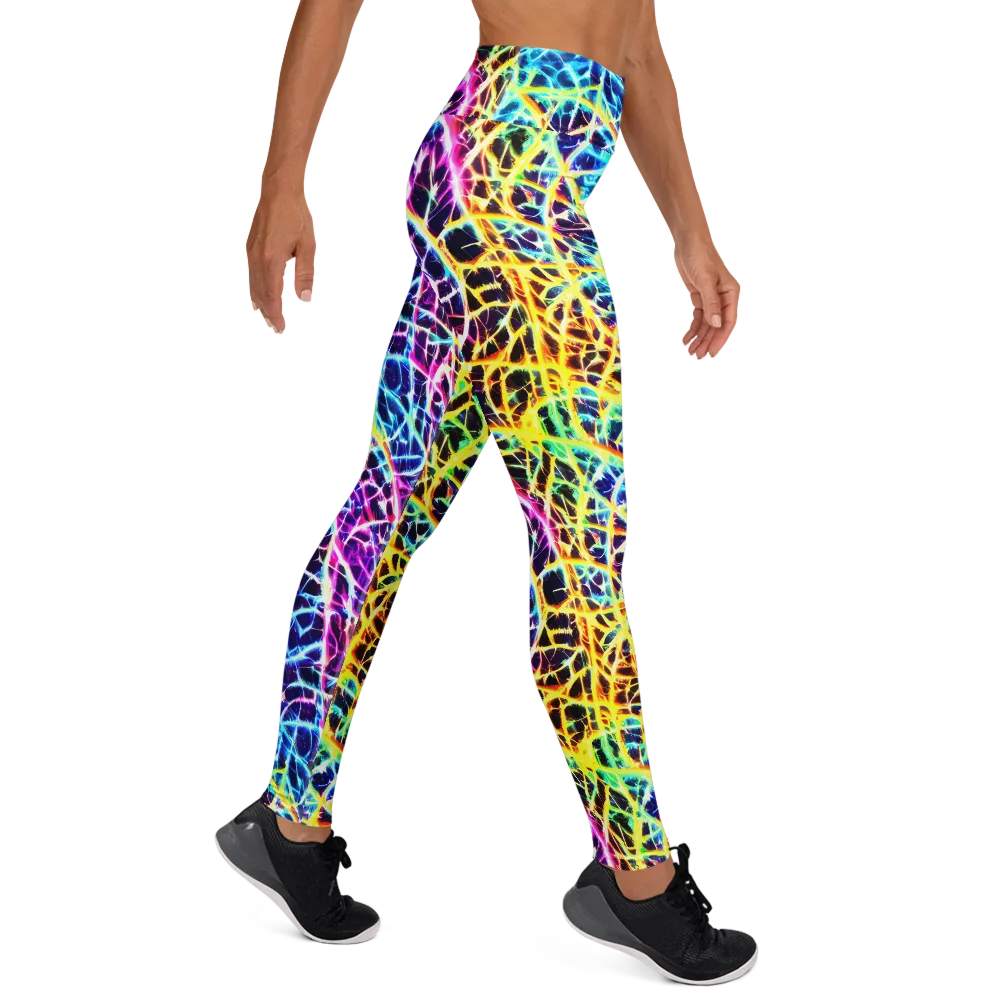 Voltage Web on Yoga Leggings — Right