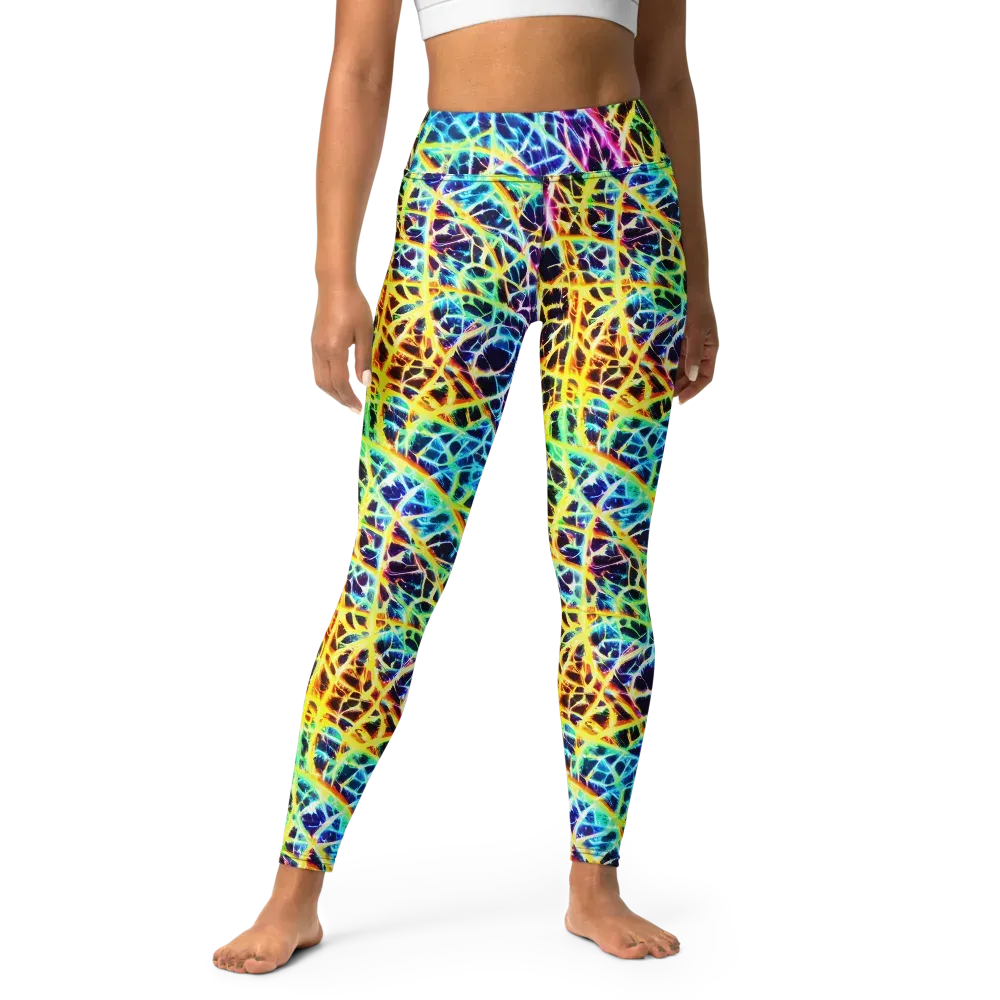 Voltage Web on Yoga Leggings — Front