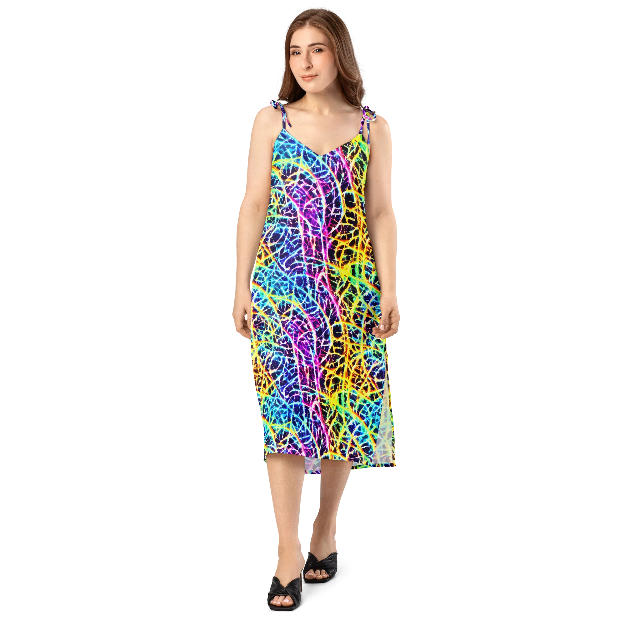 Voltage Web on Slip Dress — Front