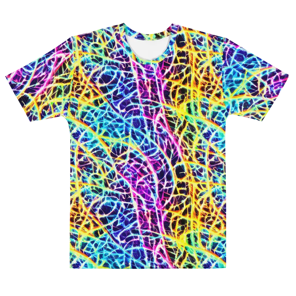 Voltage Web on Men's Cotton Crew Neck T-Shirt — Front