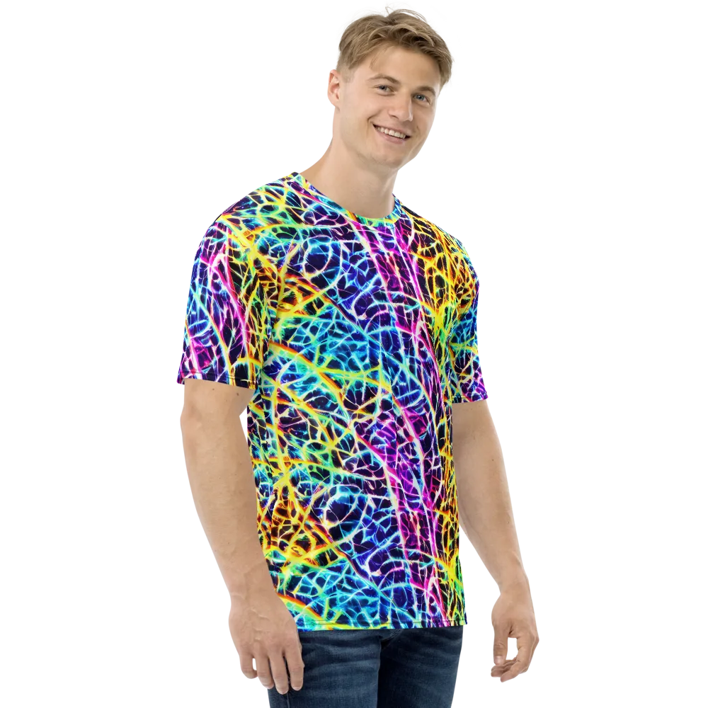 Voltage Web on Men's Crew Neck T-Shirt — Right