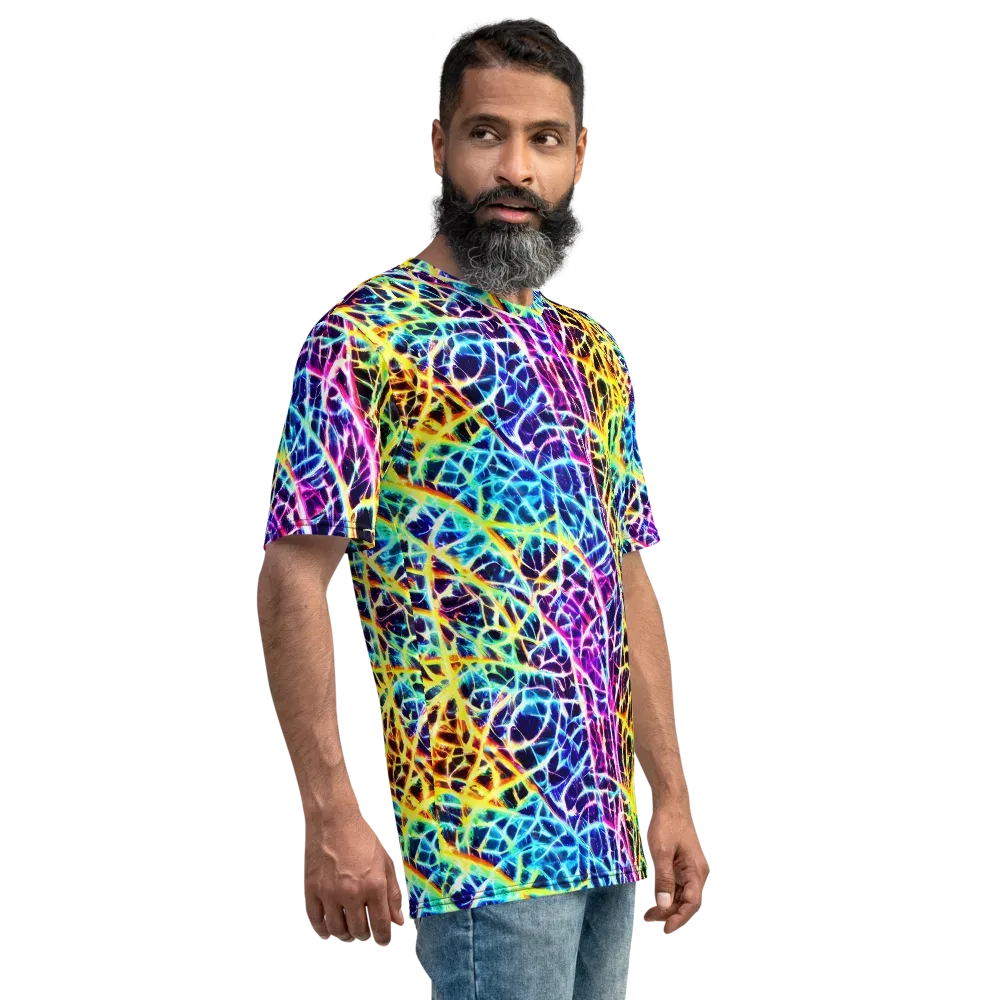 Voltage Web on Men's Crew Neck T-Shirt — Right