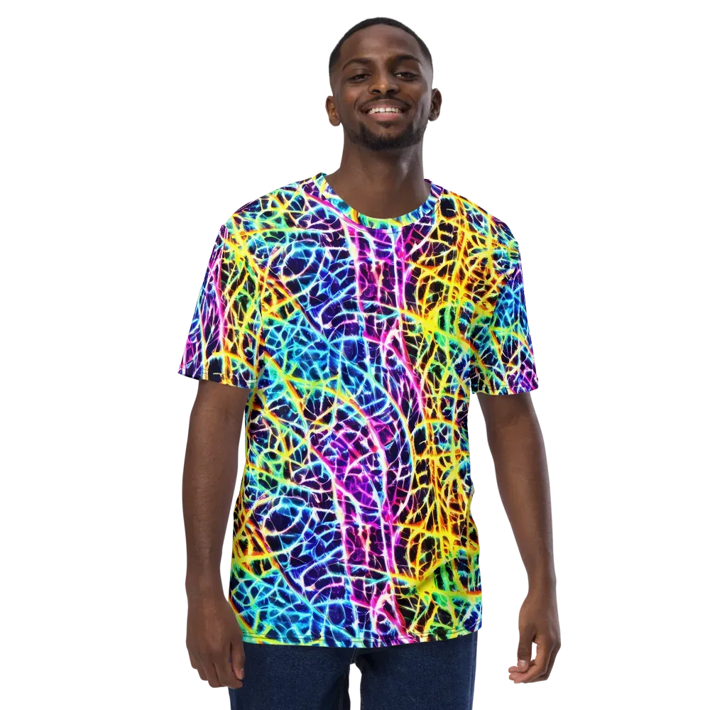 Voltage Web on Men's Crew Neck T-Shirt — Front