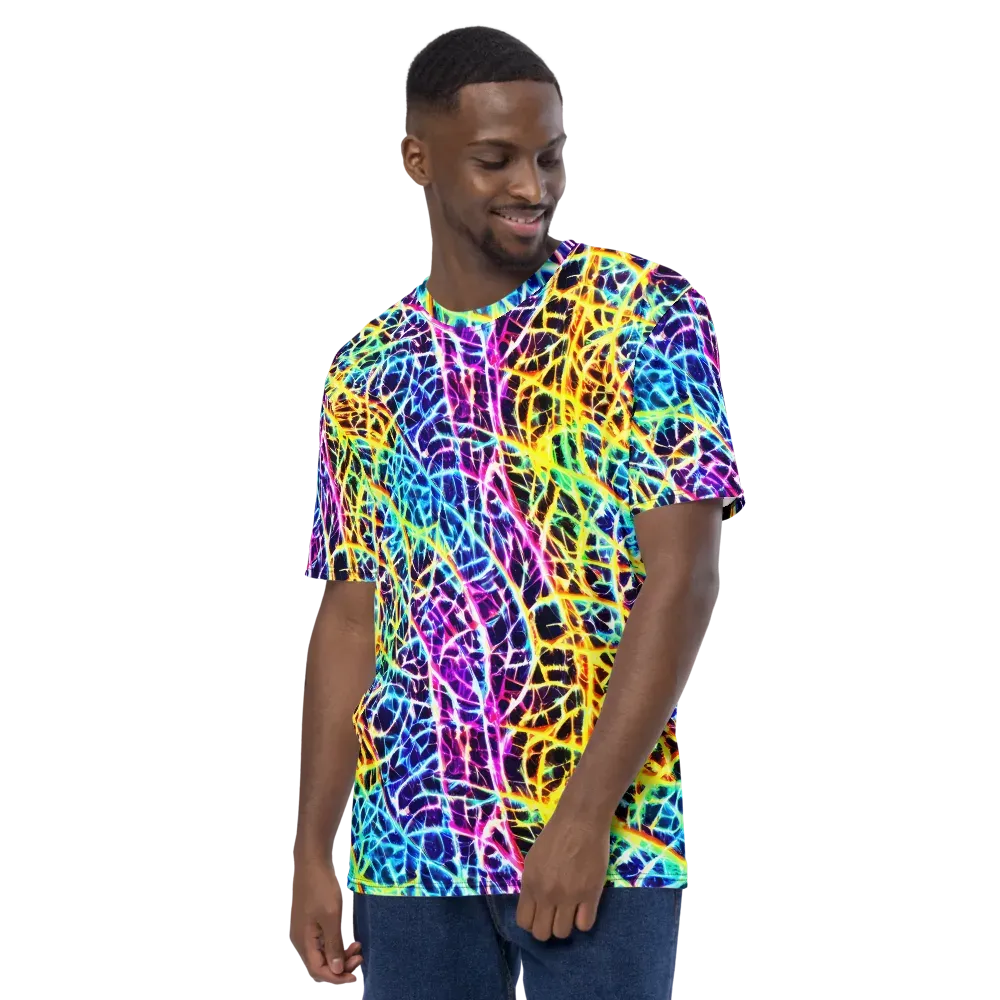 Voltage Web on Men's Crew Neck T-Shirt — Left