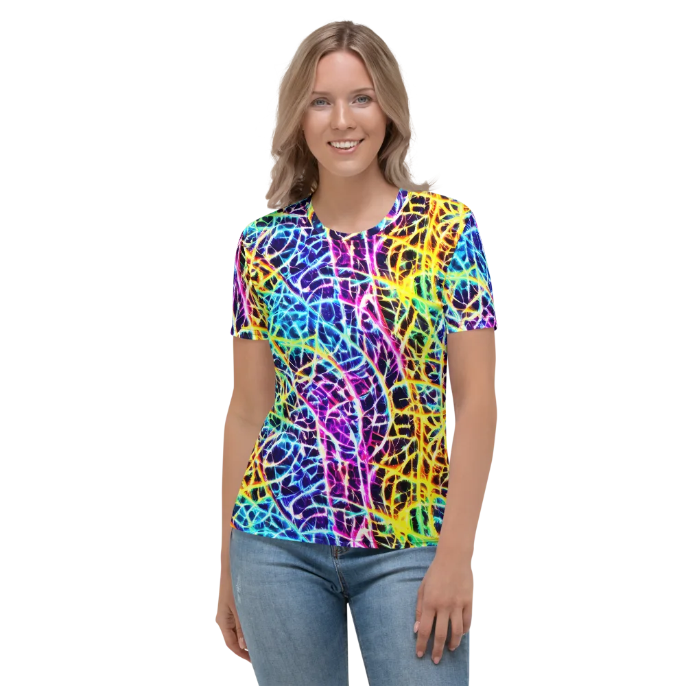 Voltage Web on Women's Crew Neck T-Shirt — Front