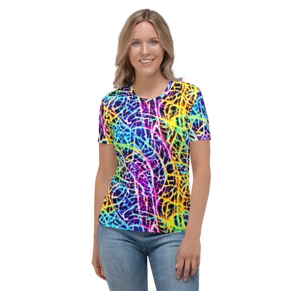 Voltage Web on Women's Crew Neck T-Shirt — Front