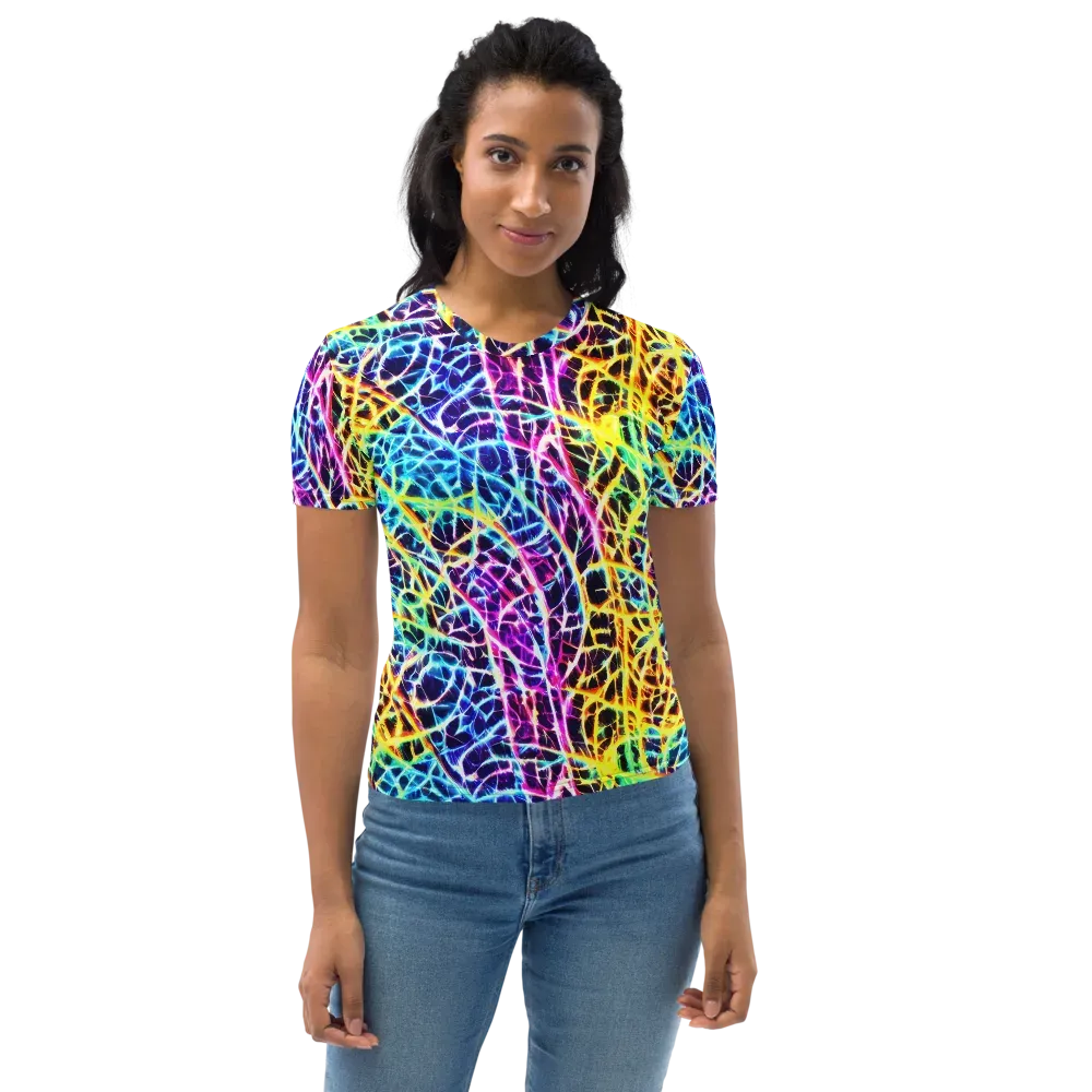Voltage Web on Women's Crew Neck T-Shirt — Front