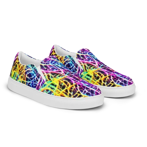 Voltage Web on a Men's Slip-On Canvas Shoes