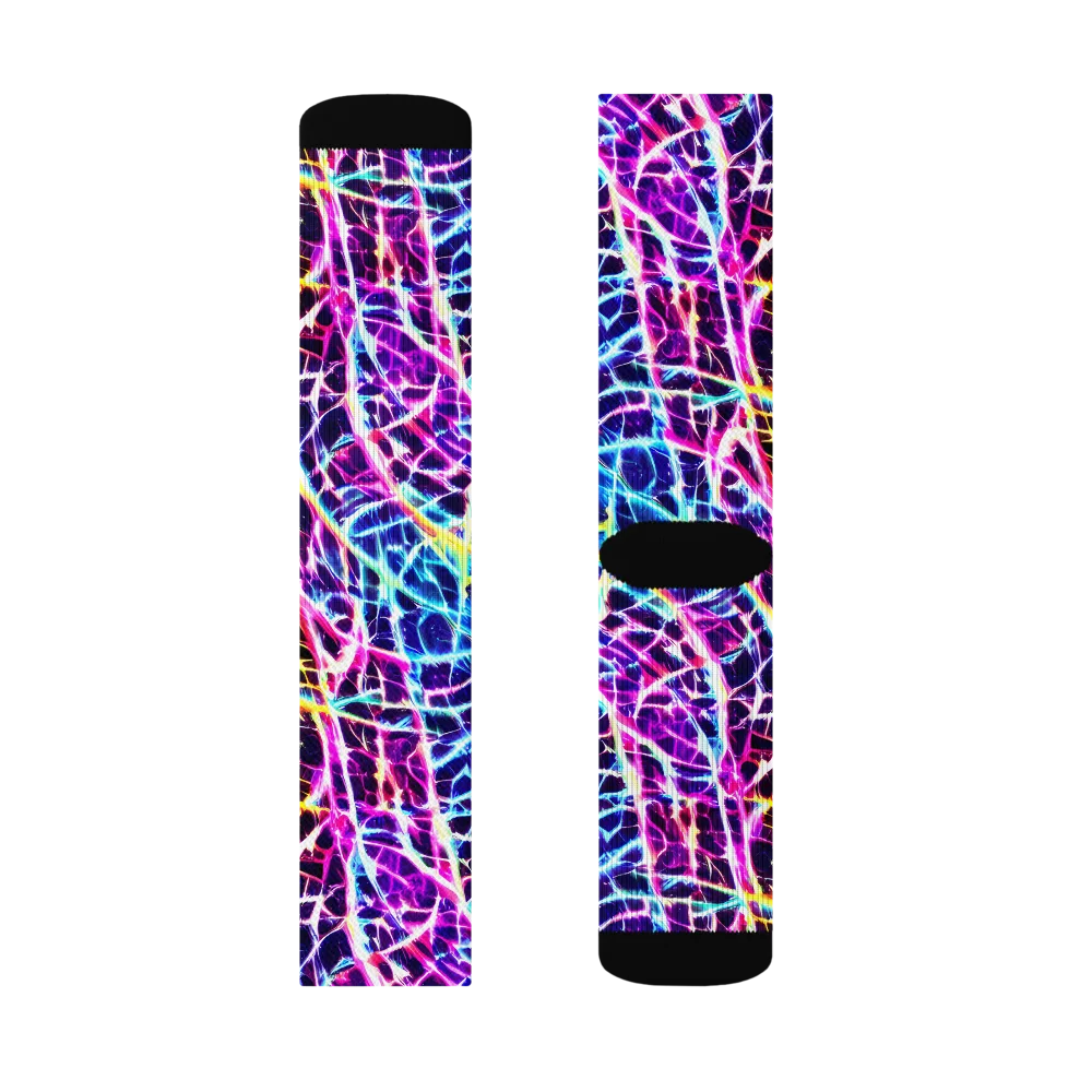 Voltage Web on Socks — Left Sock