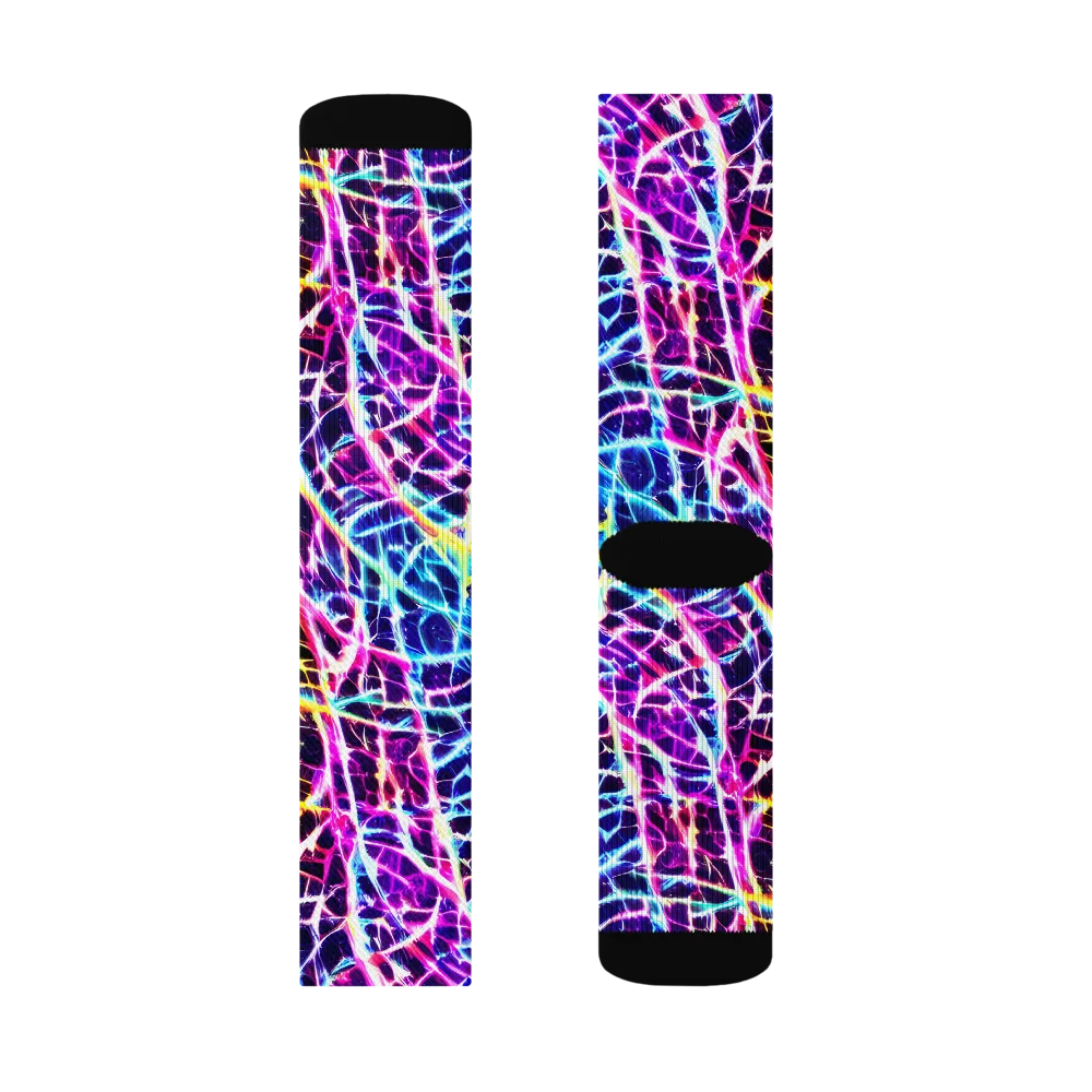 Voltage Web on Socks — Right Sock