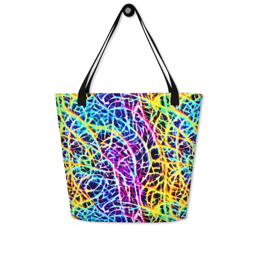 Voltage Web on Large Tote Bag W/ Pocket — Front