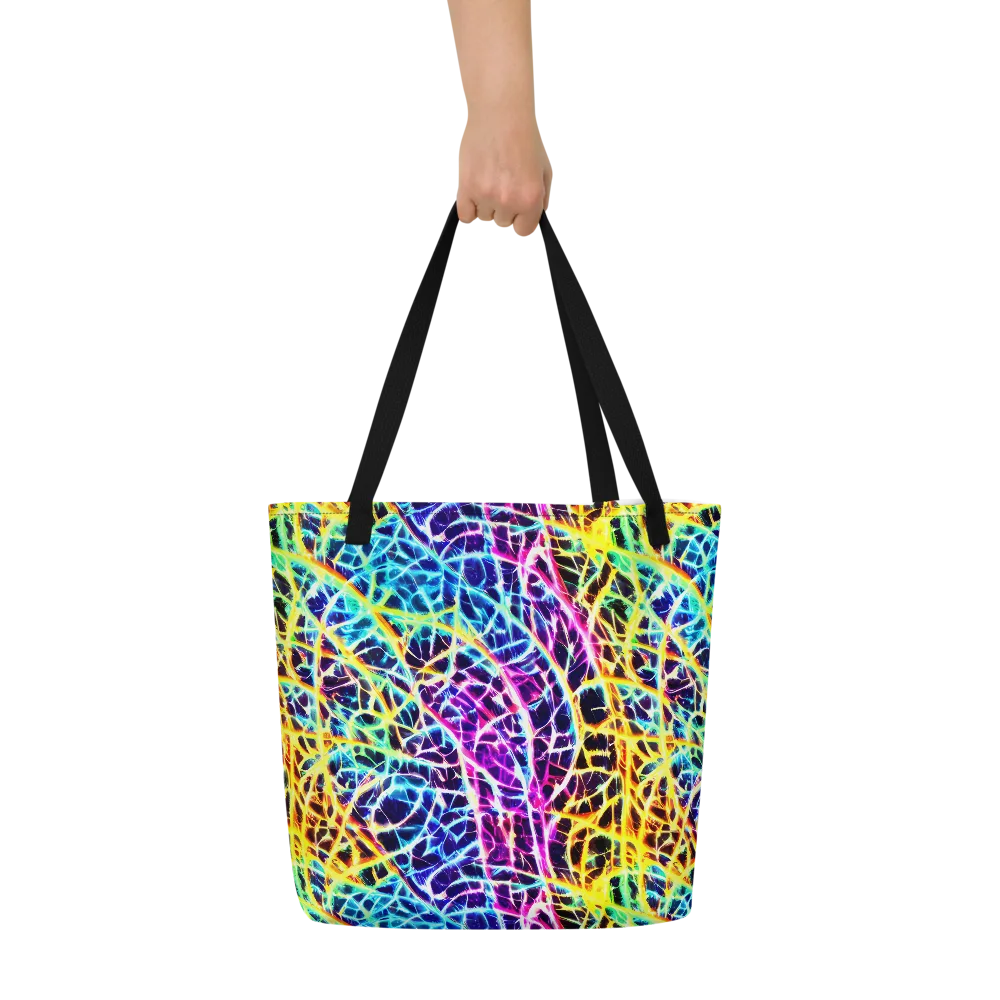 Voltage Web on Large Tote Bag W/ Pocket — Front