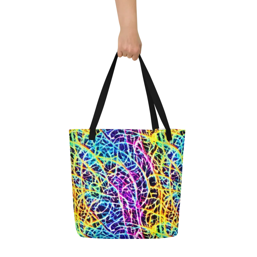Voltage Web on Large Tote Bag W/ Pocket — Front