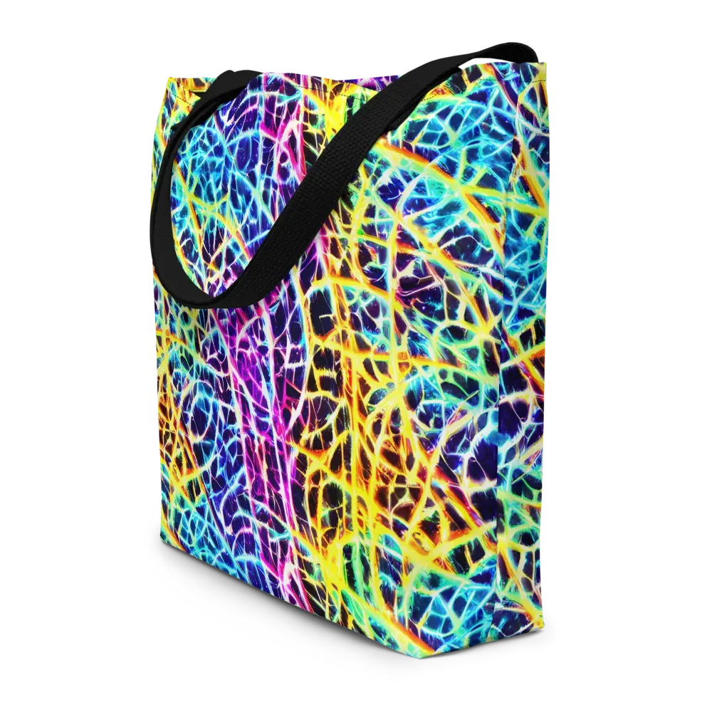 Voltage Web on Large Tote Bag W/ Pocket — Front