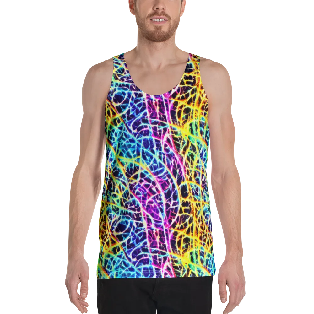 Voltage Web on Men's Tank Top — Front