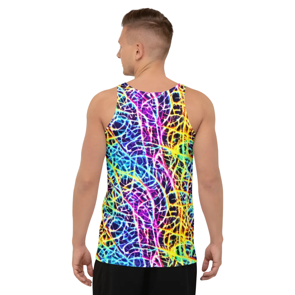 Voltage Web on Men's Tank Top — Back