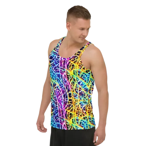 Voltage Web on a Men's Tank Top