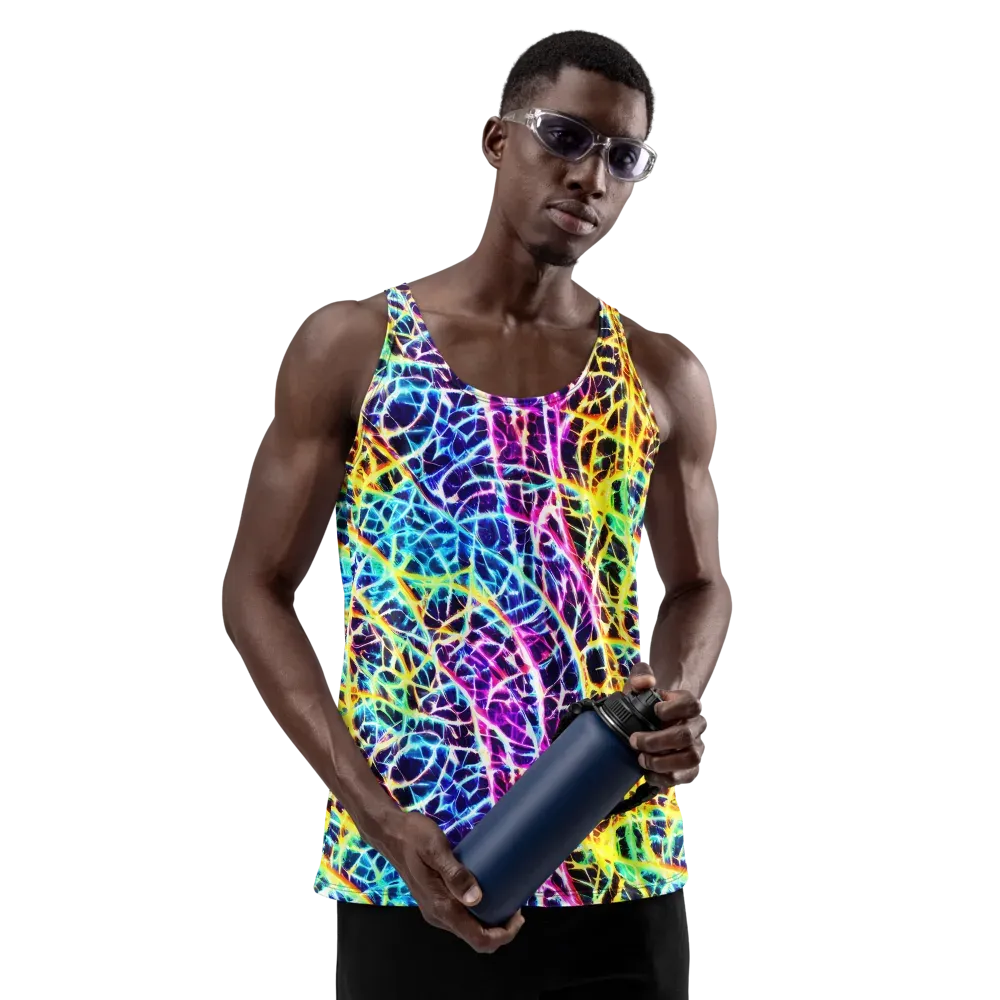 Voltage Web on Men's Tank Top — Front