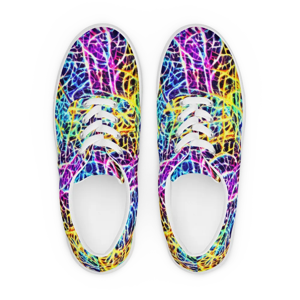 Voltage Web on Men's Lace-Up Canvas Shoes — Front