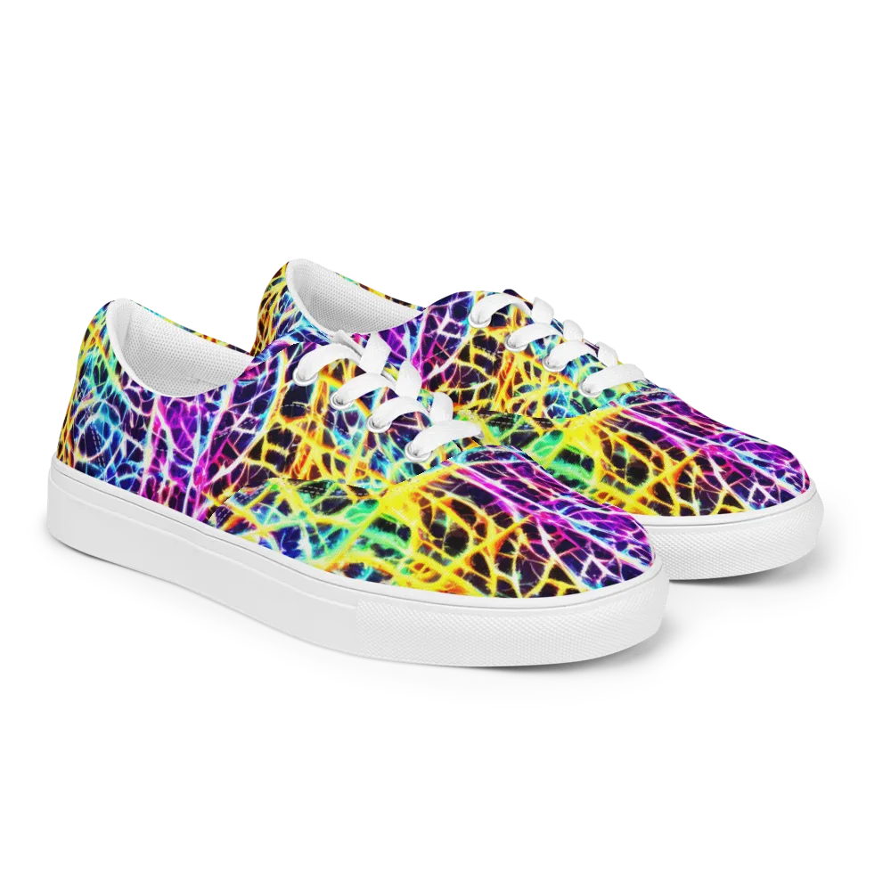 Voltage Web on Men's Lace-Up Canvas Shoes — Right Front