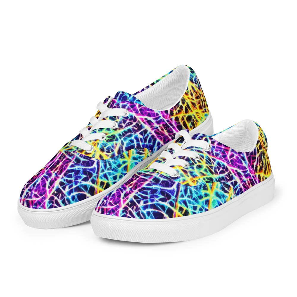 Voltage Web on Men's Lace-Up Canvas Shoes — Left Front