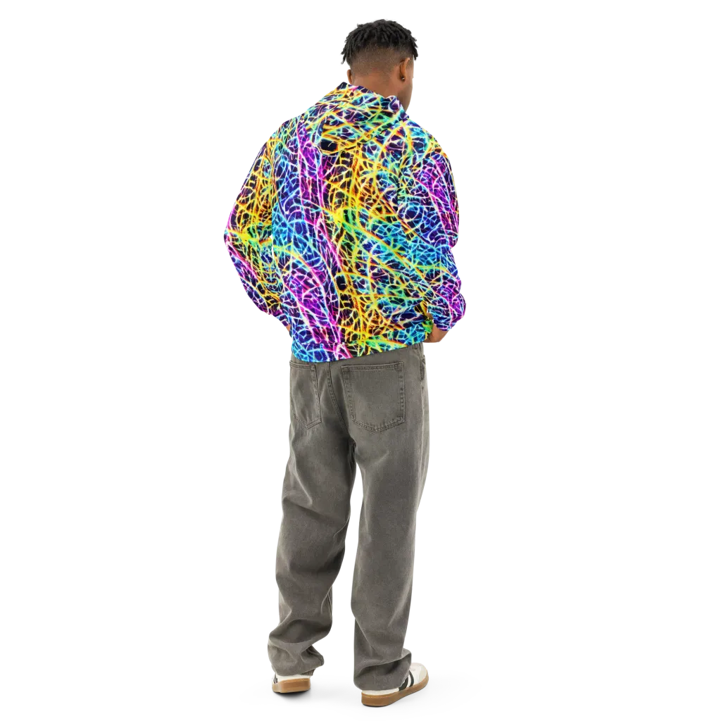 Voltage Web on Cotton Hoodie — Back