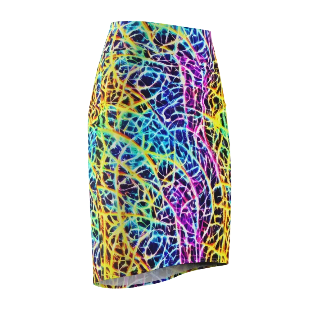 Voltage Web on Pencil Skirt — Front Side