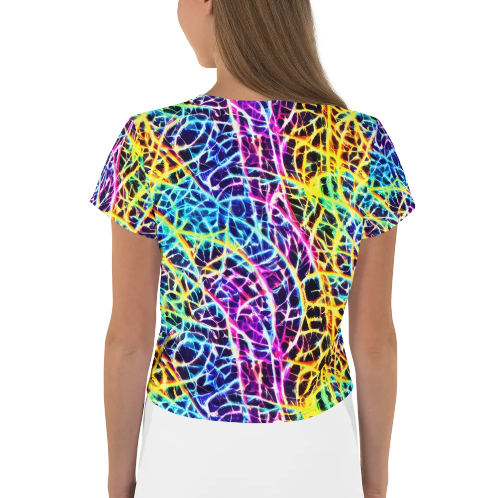 Voltage Web on Crop Tee — Back