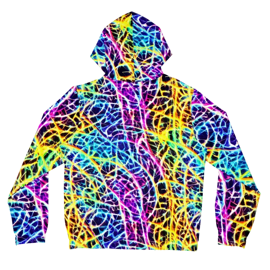 Voltage Web on Women's Full-Zip Hoodie — Back
