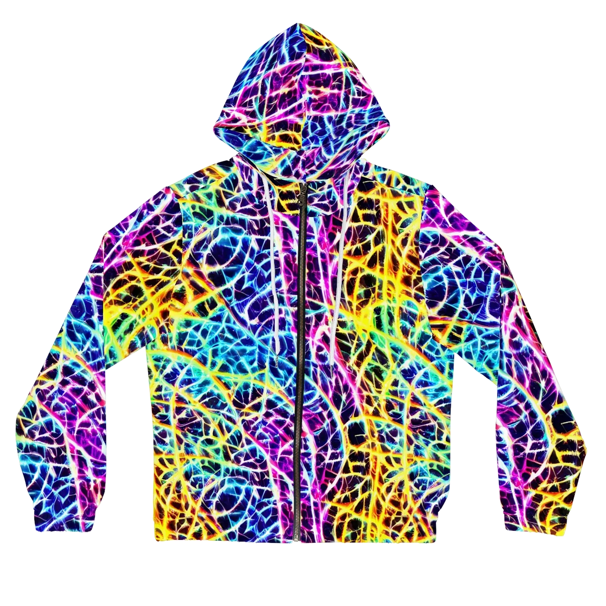 Voltage Web on Women's Full-Zip Hoodie — Front