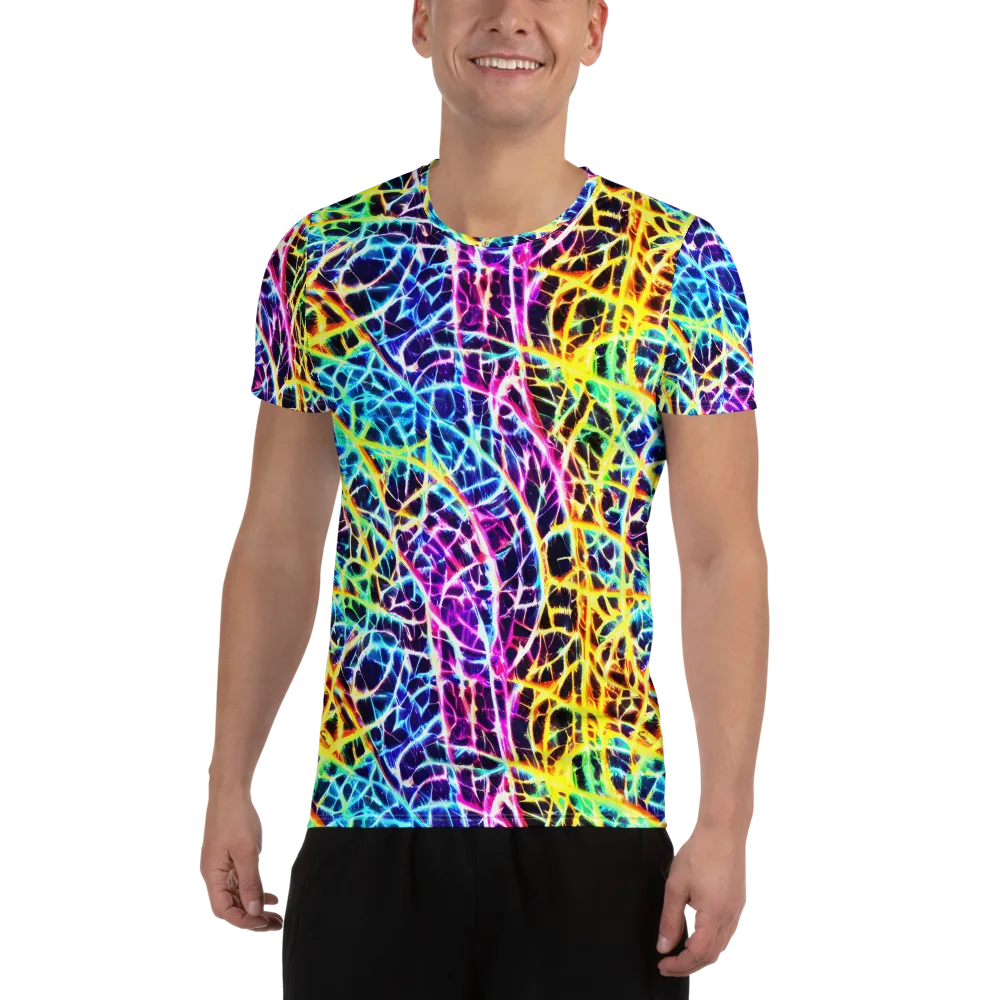 Voltage Web on Men's Athletic T-Shirt — Front