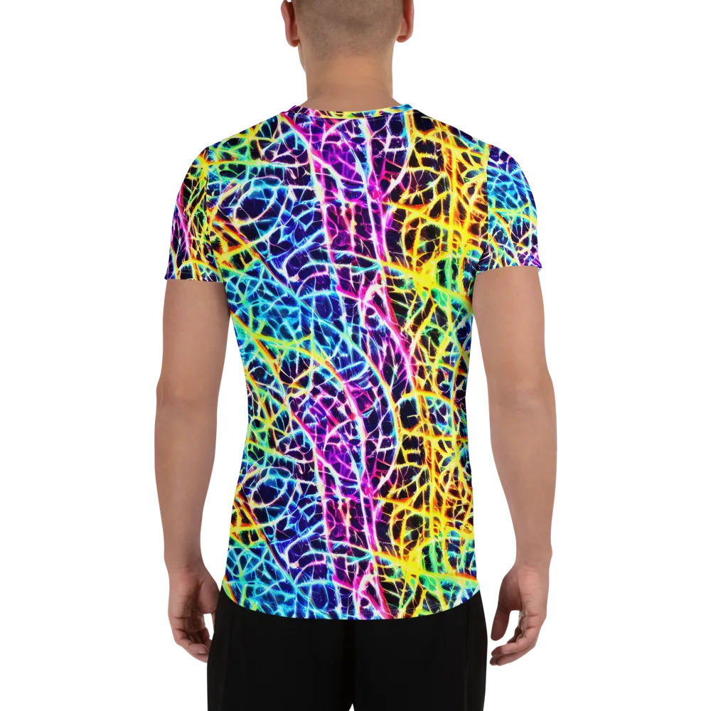 Voltage Web on Men's Athletic T-Shirt — Back