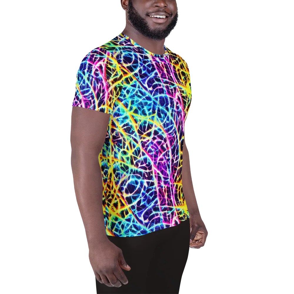 Voltage Web on Men's Athletic T-Shirt — Right