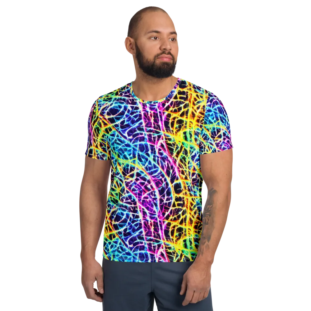 Voltage Web on Men's Athletic T-Shirt — Front