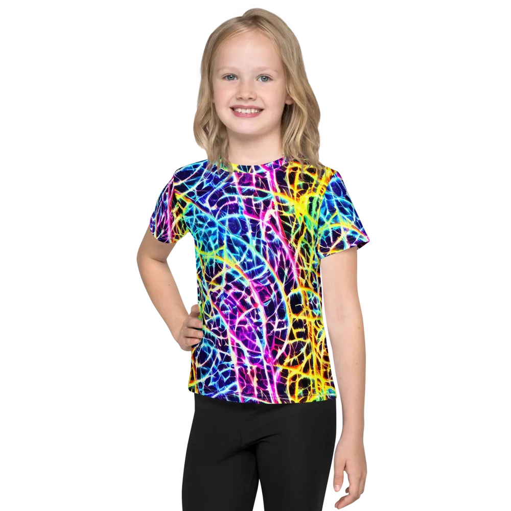 Voltage Web on Kids Crew Neck T-Shirt — Front