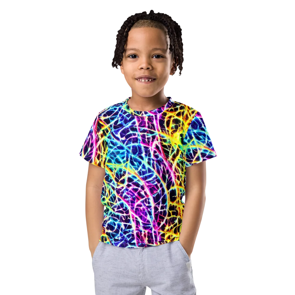Voltage Web on Kids Crew Neck T-Shirt — Front