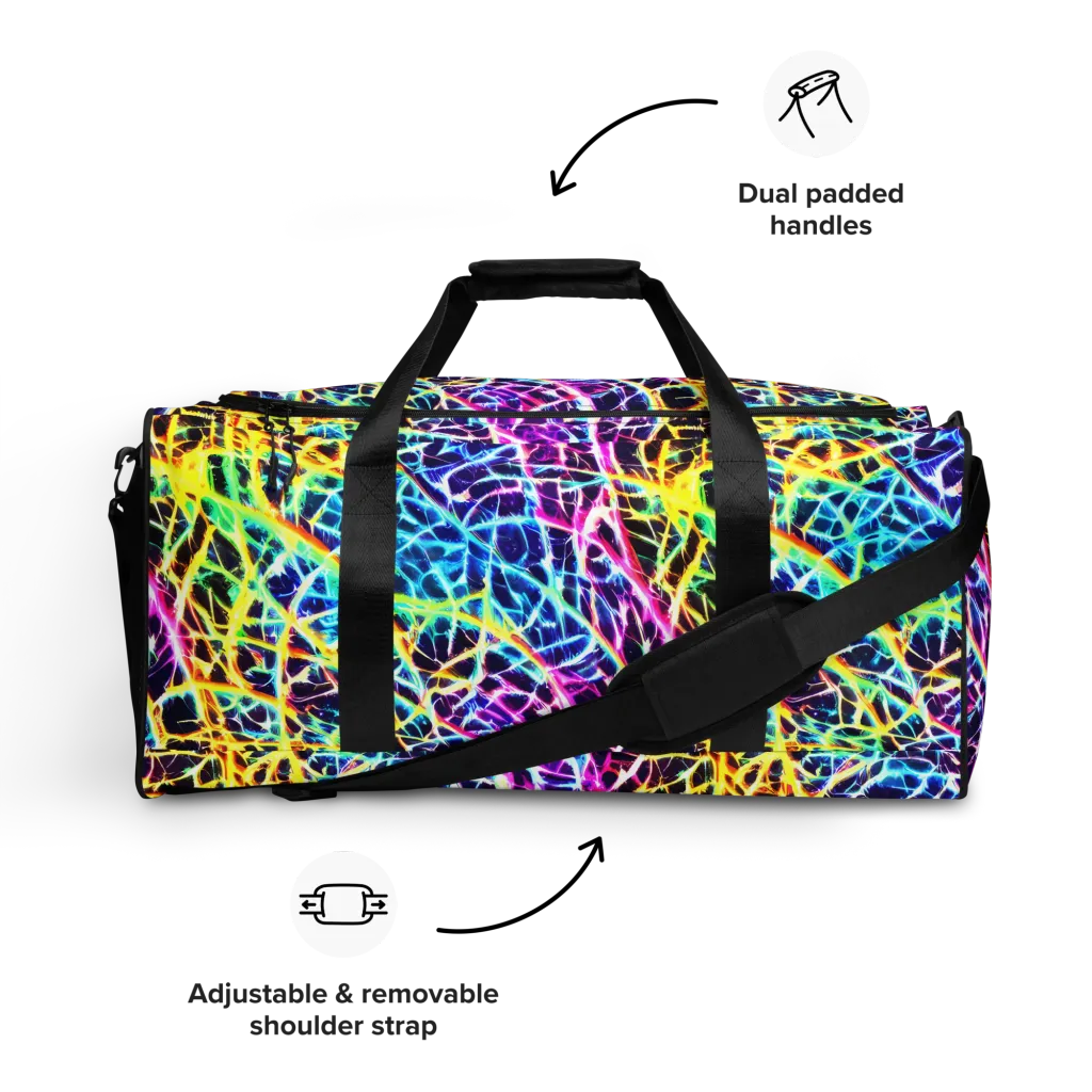Voltage Web on Duffle Bag — Front