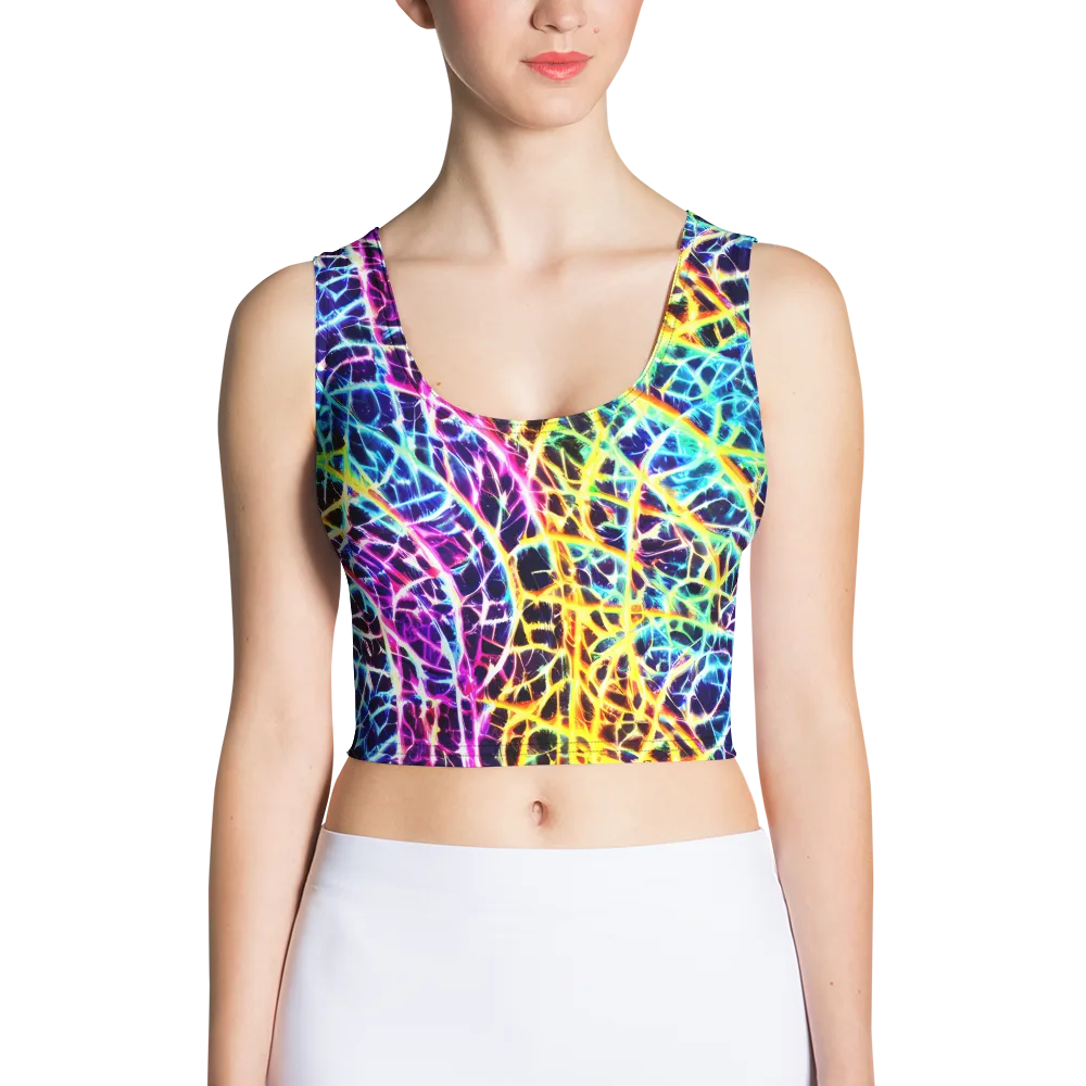 Voltage Web on Crop Top — Front